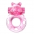 Розовое эрекционное виброкольцо на пенис Pink Bear - Baile - в Камышине купить с доставкой