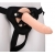 Телесный страпон на черных трусиках STRAP ON REAL DILDO - 20 см. - Dream Toys - купить с доставкой в Камышине