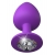 Фиолетовая анальная пробка со стразом Her Little Gem Large Plug - 9,5 см. - Pipedream - купить с доставкой в Камышине