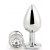 Серебристая анальная втулка с прозрачным кристаллом - 7,1 см. - Dream Toys - купить с доставкой в Камышине
