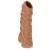 Телесная насадка с венками и открытой головкой Nude Sleeve M - 12 см. - KOKOS - в Камышине купить с доставкой