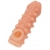 Телесная закрытая насадка с шариками Cock Sleeve Size M - 15,6 см. - KOKOS - в Камышине купить с доставкой