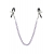 Зажимы для сосков с фиолетовой цепочкой Sweet Caress Nipple Chain - Sweet Caress - купить с доставкой в Камышине