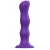 Фиолетовая насадка Strap-On-Me Dildo Geisha Balls size M - Strap-on-me - купить с доставкой в Камышине