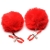 Красные зажимы на соски с помпонами Pom Pom - XR Brands - купить с доставкой в Камышине