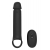 Черная насадка-удлинитель с вибрацией Vibrating Extender With Remote - Dream Toys - в Камышине купить с доставкой