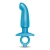 Голубая анальная пробка для массажа простаты Hither Silicone Prostate Plug - 14,3 см. - b-Vibe - в Камышине купить с доставкой