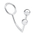 Кольцо на пенис с анальным стимулятором Two Bead Stainless Steel Anal Hook   Cock Ring - BlueLine - в Камышине купить с доставкой