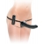 Черный страпон с вагинальной пробкой Deluxe Vibrating Penetrix Strap-On - 19 см. - Pipedream - купить с доставкой в Камышине