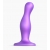 Фиолетовая насадка Strap-On-Me Dildo Plug Curvy size M - Strap-on-me - купить с доставкой в Камышине
