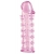 Гелевая розовая насадка на фаллос с шипами - 12 см. - Toyfa Basic - в Камышине купить с доставкой
