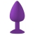 Большая фиолетовая анальная пробка Emotions Cutie Large с голубым кристаллом - 10 см. - Lola Games - купить с доставкой в Камышине