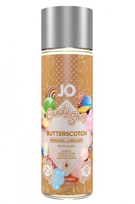 Смазка на водной основе Candy Shop Butterscotch с ароматом ирисок - 60 мл. - System JO - купить с доставкой в Камышине