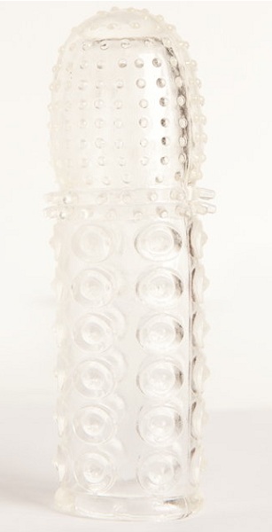 Прозрачная закрытая гелевая насадка - 13,5 см. - Toyfa Basic - в Камышине купить с доставкой