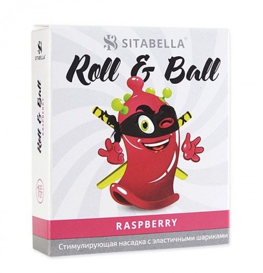 Стимулирующий презерватив-насадка Roll   Ball Raspberry - Sitabella - купить с доставкой в Камышине