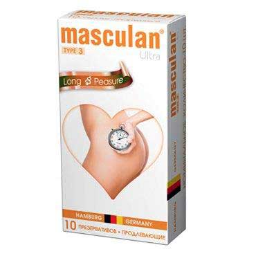 Розовые презервативы Masculan Ultra Long Pleasure с колечками, пупырышками и продлевающим эффектом - 10 шт. - Masculan - купить с доставкой в Камышине