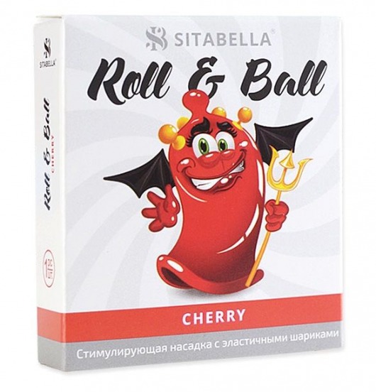 Стимулирующий презерватив-насадка Roll   Ball Cherry - Sitabella - купить с доставкой в Камышине