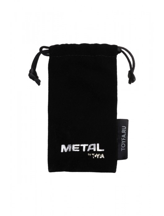 Серебристая коническая анальная пробка с красным кристаллом - 8 см. - ToyFa - купить с доставкой в Камышине