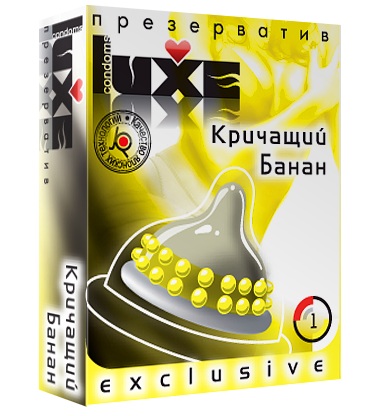 Презерватив LUXE  Exclusive  Кричащий банан  - 1 шт. - Luxe - купить с доставкой в Камышине