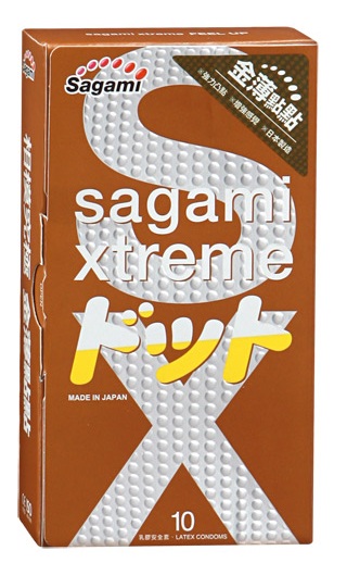 Презервативы Sagami Xtreme FEEL UP с точечной текстурой и линиями прилегания - 10 шт. - Sagami - купить с доставкой в Камышине