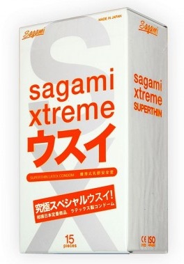 Ультратонкие презервативы Sagami Xtreme SUPERTHIN - 15 шт. - Sagami - купить с доставкой в Камышине