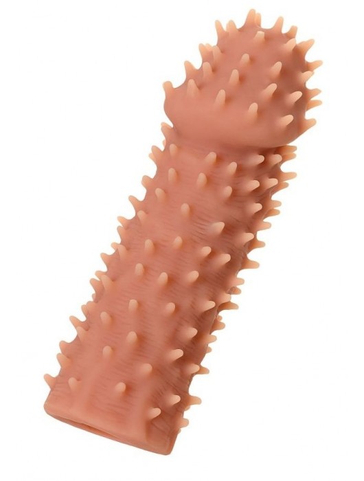 Телесная реалистичная насадка KOKOS Extreme Sleeve 07 с дополнительной стимуляцией - 12,7 см. - KOKOS - в Камышине купить с доставкой