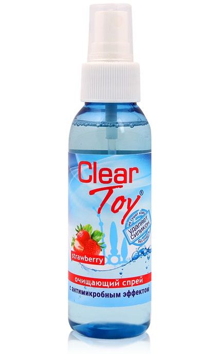 Очищающий спрей для игрушек CLEAR TOY Strawberry - 100 мл. - Биоритм - купить с доставкой в Камышине