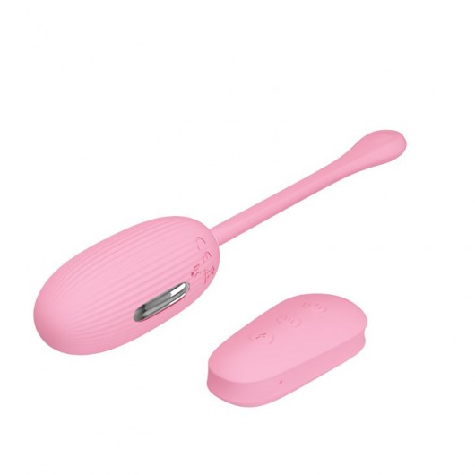 Нежно-розовое виброяйцо с функцией электростимуляции Shock Fun - Baile - купить с доставкой в Камышине