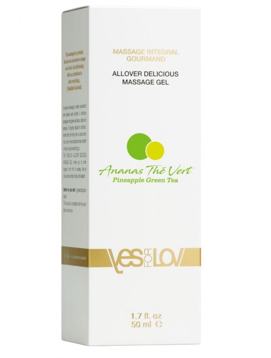 Универсальный массажный гель 3-в-1 Allover Delicious с ароматом ананаса и зеленого чая - 50 мл. - YESforLOV - купить с доставкой в Камышине