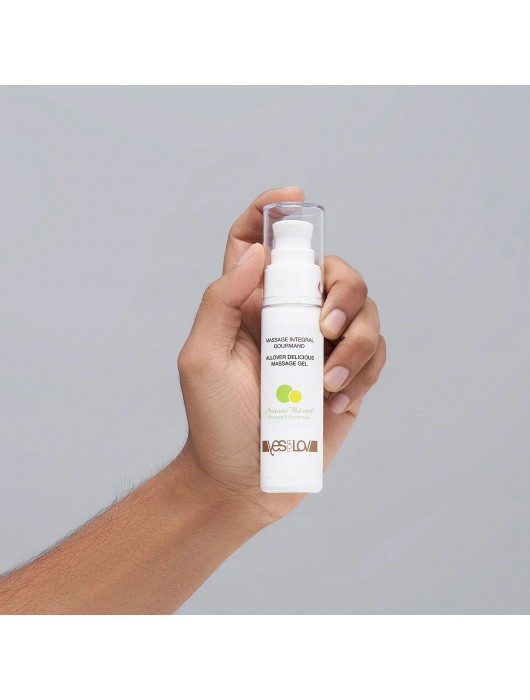 Универсальный массажный гель 3-в-1 Allover Delicious с ароматом ананаса и зеленого чая - 50 мл. - YESforLOV - купить с доставкой в Камышине