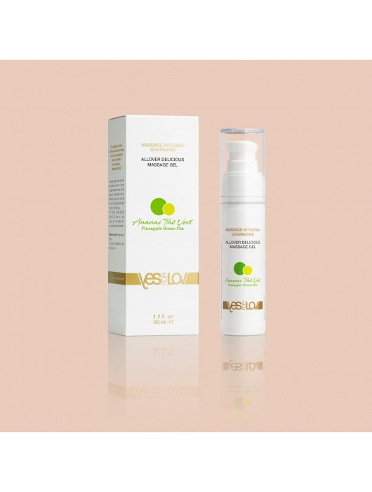Универсальный массажный гель 3-в-1 Allover Delicious с ароматом ананаса и зеленого чая - 50 мл. - YESforLOV - купить с доставкой в Камышине