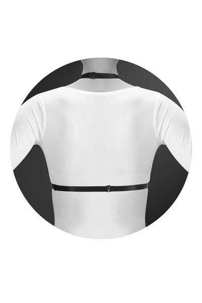 Черная упряжь на грудь Clara - Bijoux Pour Toi - купить с доставкой в Камышине