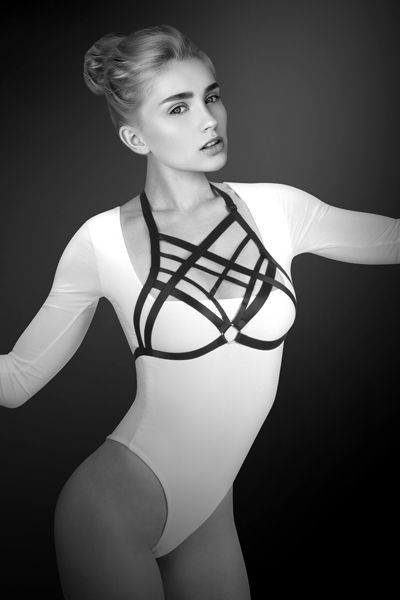 Черная упряжь на грудь Clara - Bijoux Pour Toi - купить с доставкой в Камышине