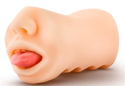 Телесный мастурбатор-ротик с язычком Oral Anne - Blush Novelties - в Камышине купить с доставкой