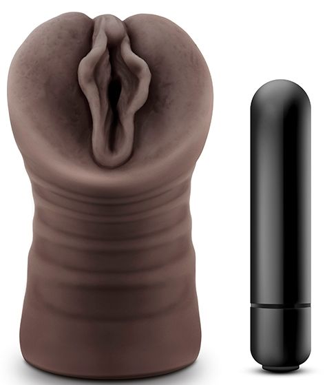 Коричневый мастурбатор-вагина Alexis - Blush Novelties - в Камышине купить с доставкой