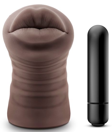 Коричневый мастурбатор-ротик Renee - Blush Novelties - в Камышине купить с доставкой