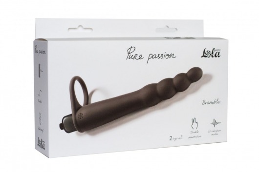 Черная вибронасадка для двойного проникновения Bramble - 16,5 см. - Lola Games - купить с доставкой в Камышине