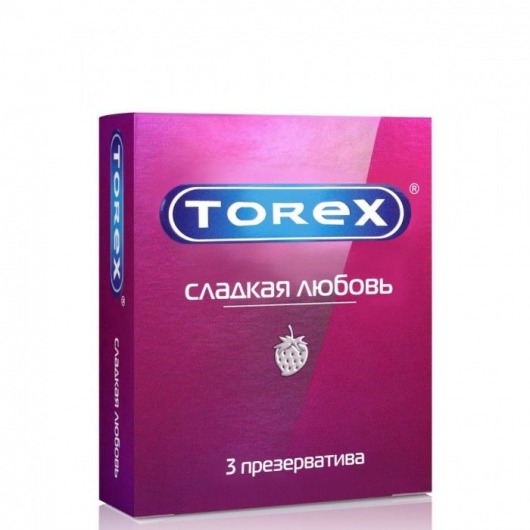 Презервативы Torex  Сладкая любовь  с ароматом клубники - 3 шт. - Torex - купить с доставкой в Камышине