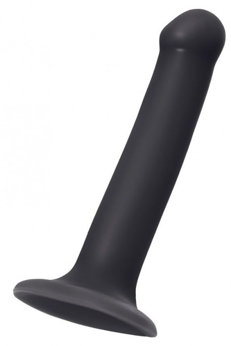 Черный фаллос на присоске Silicone Bendable Dildo M - 18 см. - Strap-on-me - купить с доставкой в Камышине