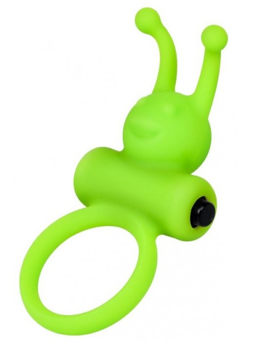 Зеленое эрекционное виброкольцо на пенис Cock Ring - A-toys - в Камышине купить с доставкой