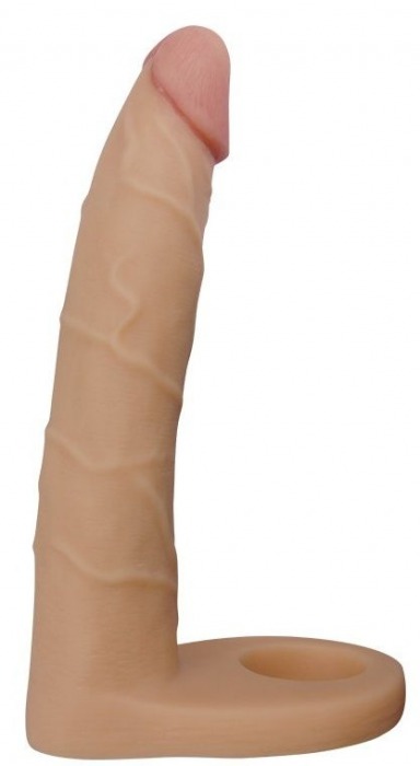 Телесная насадка-фаллоимитатор для двойного проникновения - 17 см. - Lovetoy - купить с доставкой в Камышине