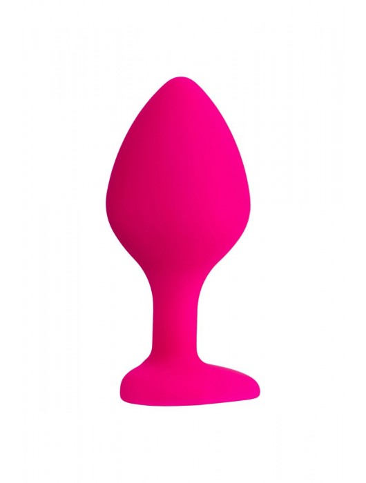 Розовая анальная втулка Diamond Heart с прозрачным кристаллом - 8 см. - ToyFa - купить с доставкой в Камышине