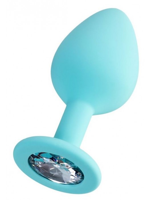 Мятная анальная втулка Brilliant с прозрачным кристаллом - 8 см. - ToyFa - купить с доставкой в Камышине