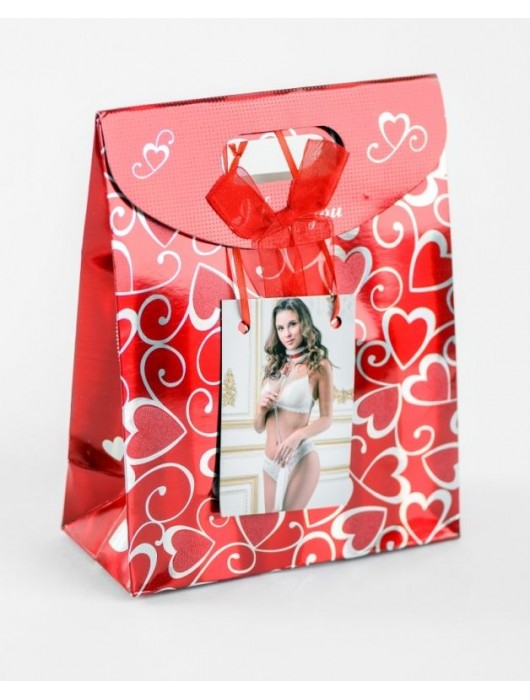 Бело-красный ошейник из натуральной кожи с нежным мехом - БДСМ Арсенал - купить с доставкой в Камышине