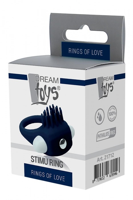 Синее эрекционное виброкольцо STIMU RING - Dream Toys - в Камышине купить с доставкой