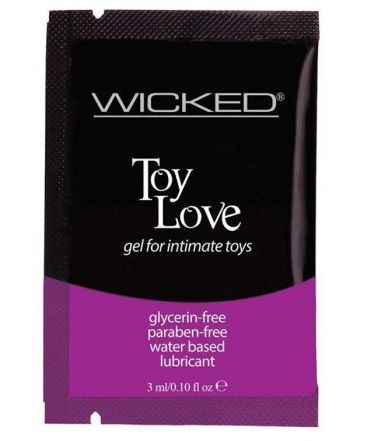 Лубрикант на водной основе для использования с игрушками WICKED Toy Love - 3 мл. - Wicked - купить с доставкой в Камышине