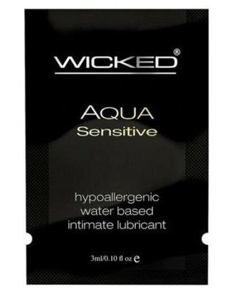 Мягкий лубрикант на водной основе WICKED AQUA Sensitive - 3 мл. - Wicked - купить с доставкой в Камышине