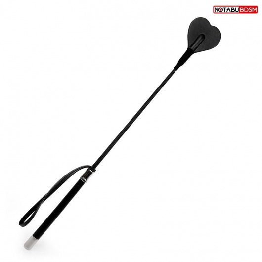 Черный стек с наконечником-сердечком - 54 см. - Notabu - купить с доставкой в Камышине