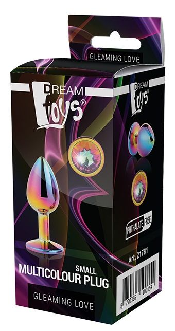 Голографическая анальная втулка с радужным кристаллом - 7,1 см. - Dream Toys - купить с доставкой в Камышине