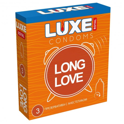 Презервативы с продлевающим эффектом LUXE Royal Long Love - 3 шт. - Luxe - купить с доставкой в Камышине